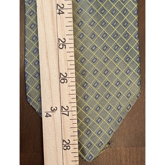 Arrow Green Blue 100% Imported Silk Men’s Neck Tie Made In Usa - Picture 5 of 9